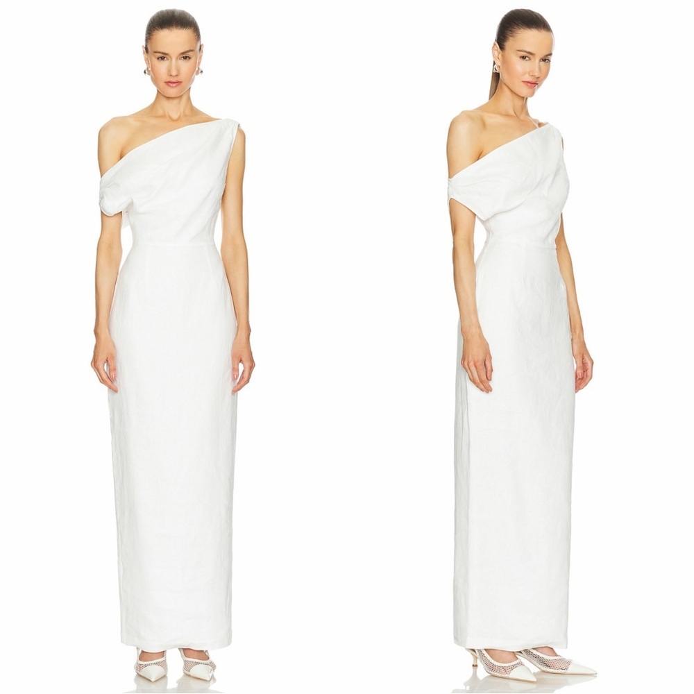 SANS FAFF Off The Shoulder Maxi Dress in White